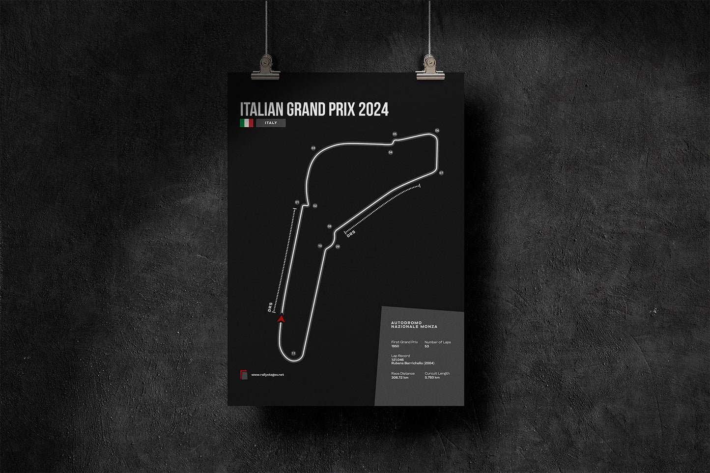 A3 Italian Grand Prix Poster