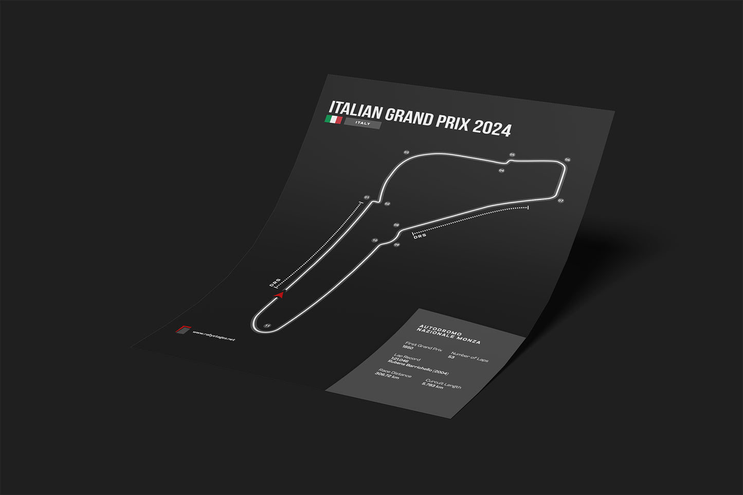A3 Italian Grand Prix Poster