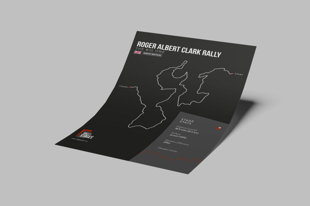 Rally Stages Poster, Roger Albert Clark Rally, THE BIG ONE
