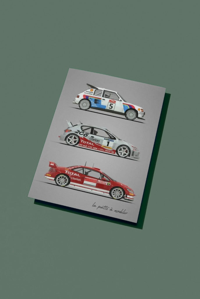 Peugeot Rally Cars Posters