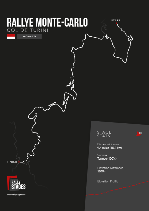 A3 Rallye Monte Carlo, Col De Turini poster