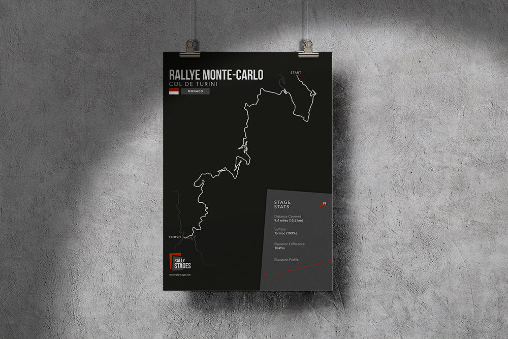 A3 Rallye Monte Carlo, Col De Turini poster