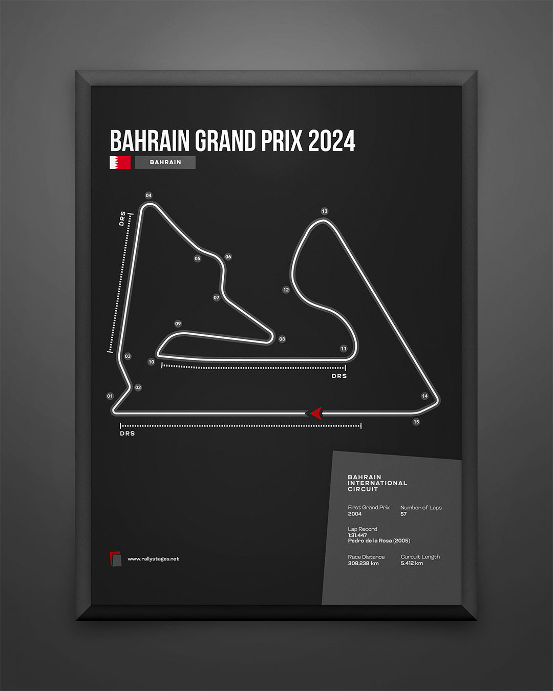 A3 Bahrain Grand Prix Poster