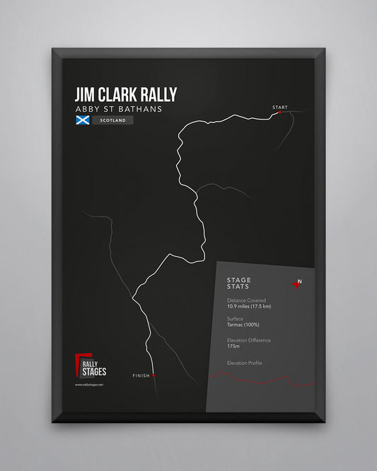 A3 Jim Clark Rally Abbey St Bathans Poster