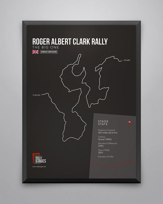 Rally Stages Poster, Roger Albert Clark Rally, THE BIG ONE