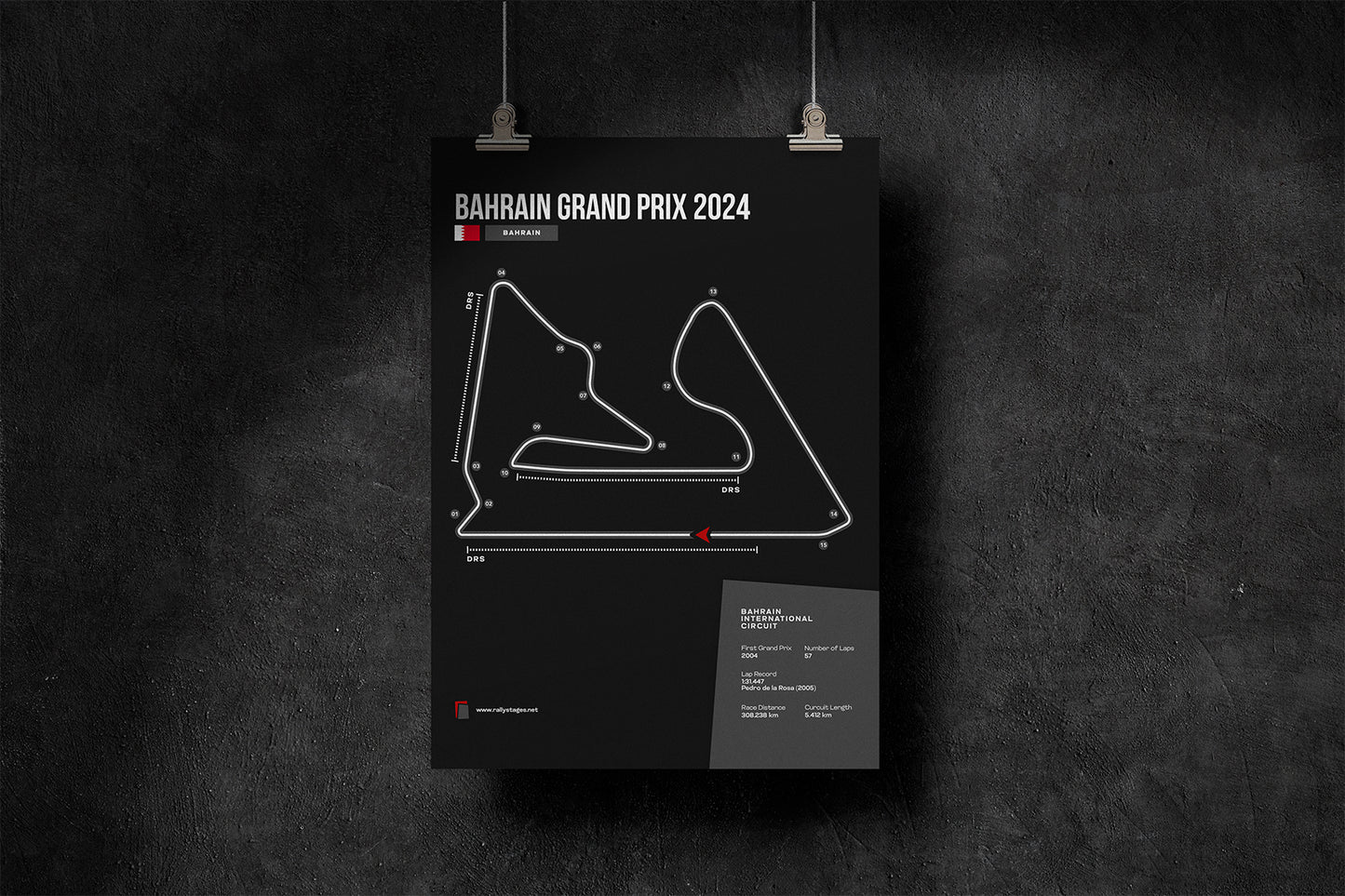 A3 Bahrain Grand Prix Poster