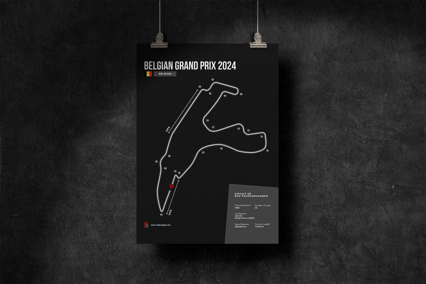 A3 Belgium Grand Prix Poster