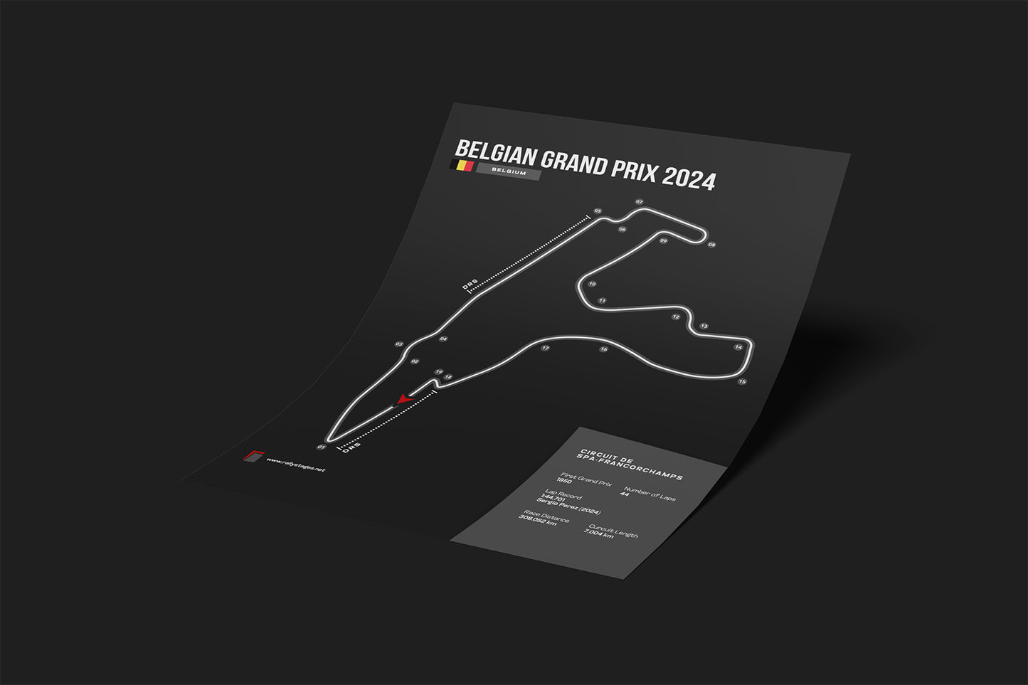 A3 Belgium Grand Prix Poster